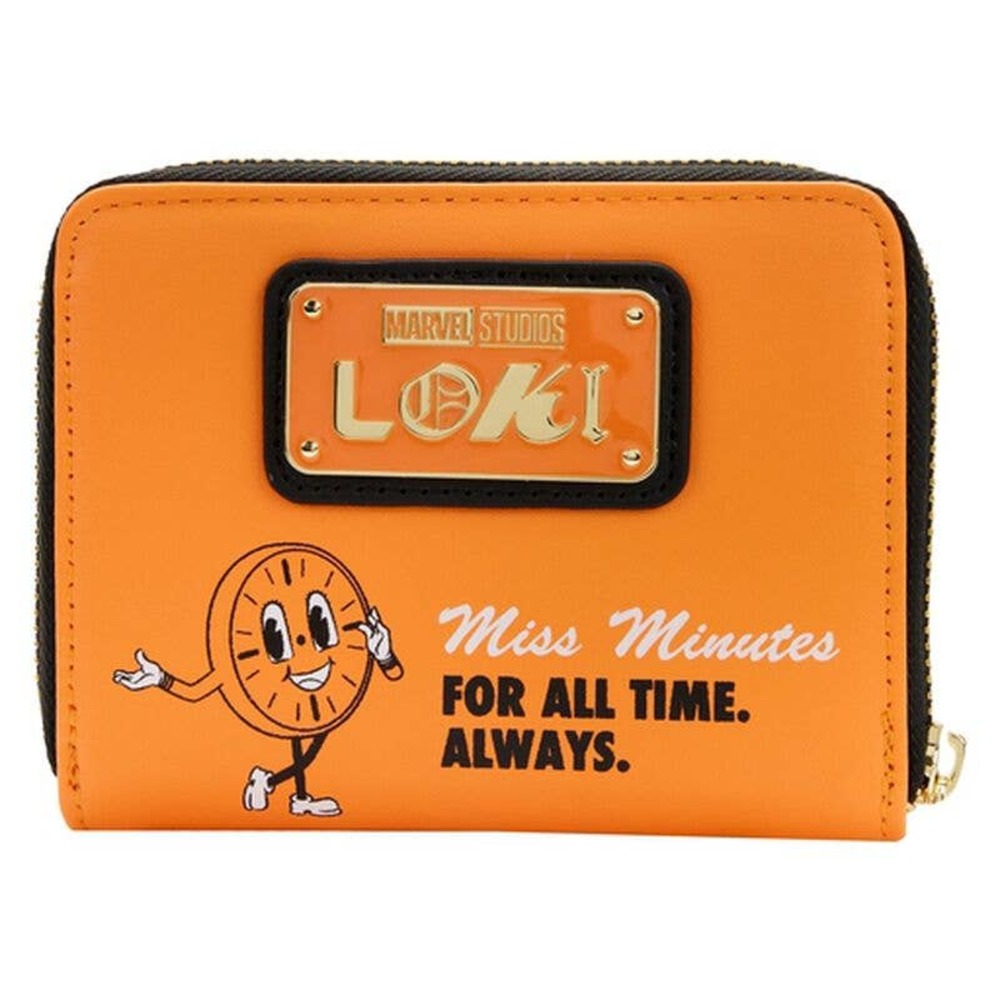 NEW! Loungefly Marvel Loki TVA Miss Minutes Zip Around Wallet C4